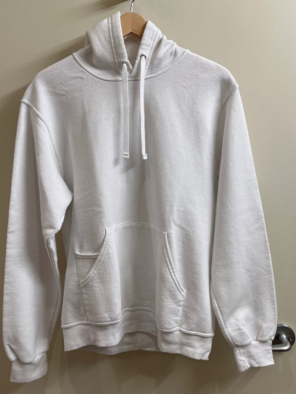 Fruit Of The Loom Hoodie Mens Med White Pullover Kangaroo Pocket
